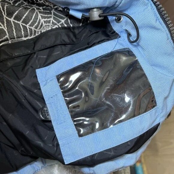 Vintage Spyder Womens Ski Jacket Size 12 Blue White Dermizax-EV X-Static Insulat - Picture 12 of 16